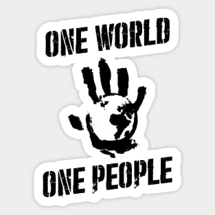 Flag Slashers - One World One People Sticker